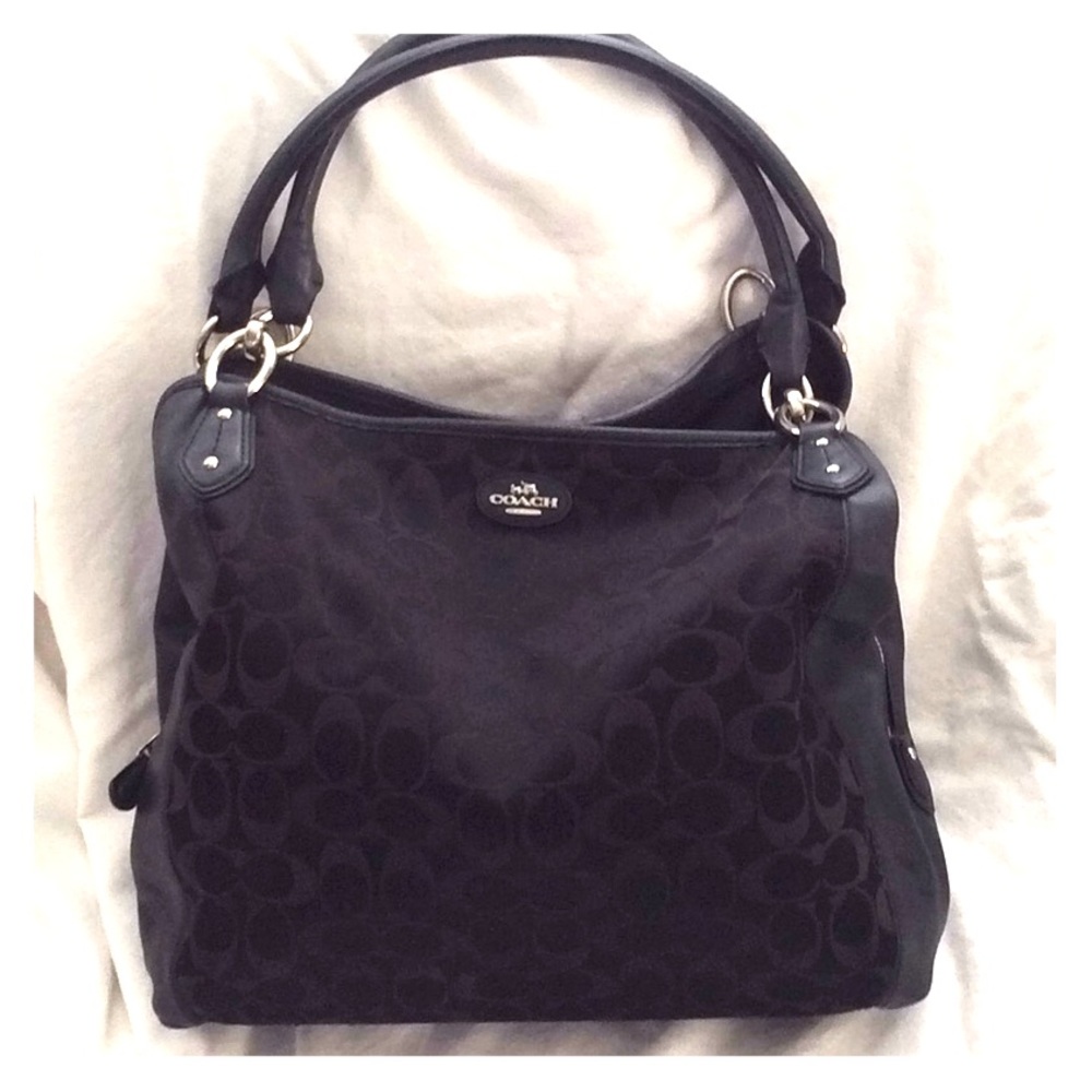 Coach black Signature Shoulder Bag